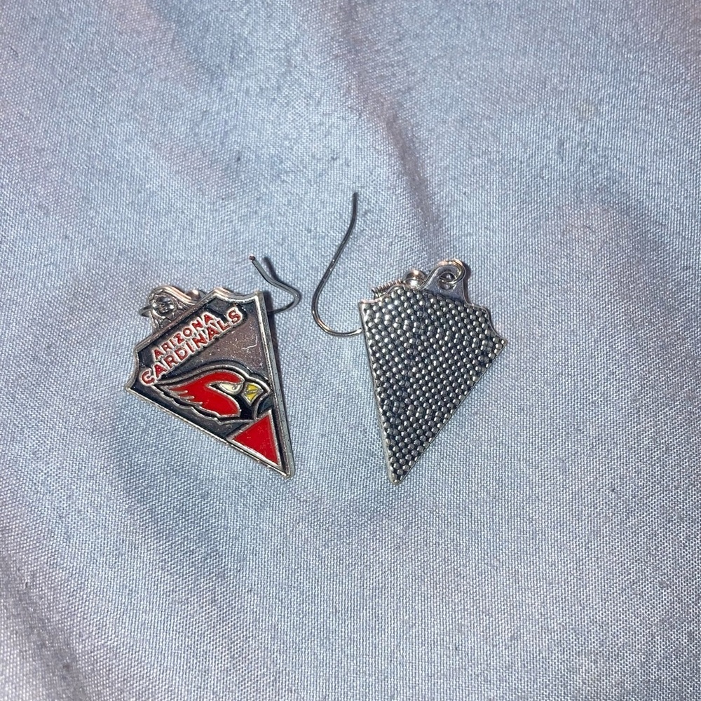 Arizona Cardinals Red Triangle Dangle Earrings